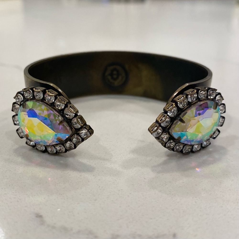 Loren Hope Wide Iridescent Stone Cuff